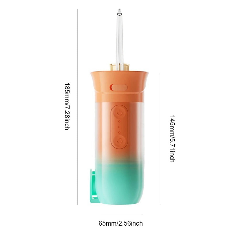 Pocket Water Flosser | 230ml Dental Irrigator - Mini Travel Oral Cleaner with 3 Modes for Braces