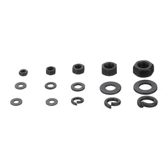 231pc Hex Nut Flat Washer Spring Lock Washer Carbon Steel M4/M5/M6/M8/M10 Assortment