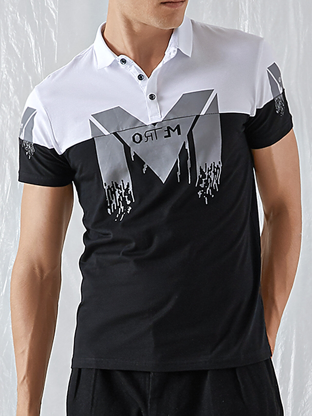 Cotton 2020 Short Sleeve T-shirt  Men's New Summer Dress Youth Business Casual Lapel Upper Garment Body