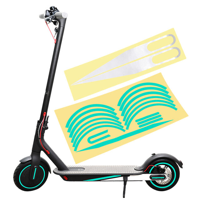 Electric Scooter Reflective Stickers Waterproof Warning Sticker Tape Decals for Mijia M365 Electric Scooter Accessories