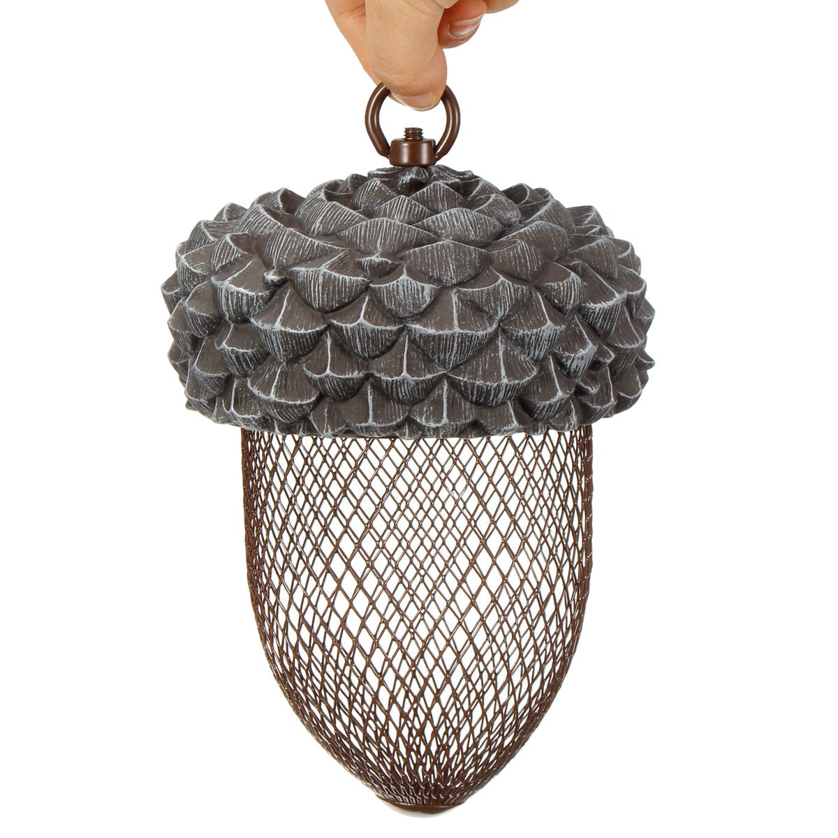 Iron Bird Feeder Outdoor Hanging Mesh Feeding Nut-shaped Park Garden Pet Bird Supplies