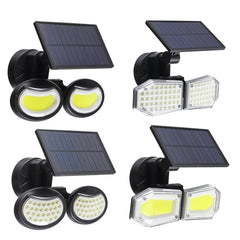 Double Head Motion Sensor LED Solar Light Outdoor Spotlight  Waterproof Rotatable Wall Lamp