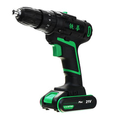 21V 1500mAh Li-ion Battery Cordless Electric Hammer Power Drill 2 Speed Power Screwdriver