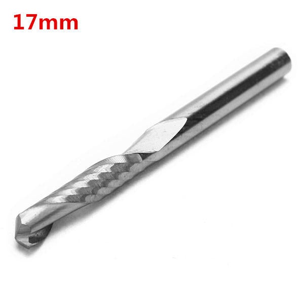 1/8 Inch Shank Single Flute End Mill Cutter 3.175x17mm Tungsten Steel CNC Router Bit