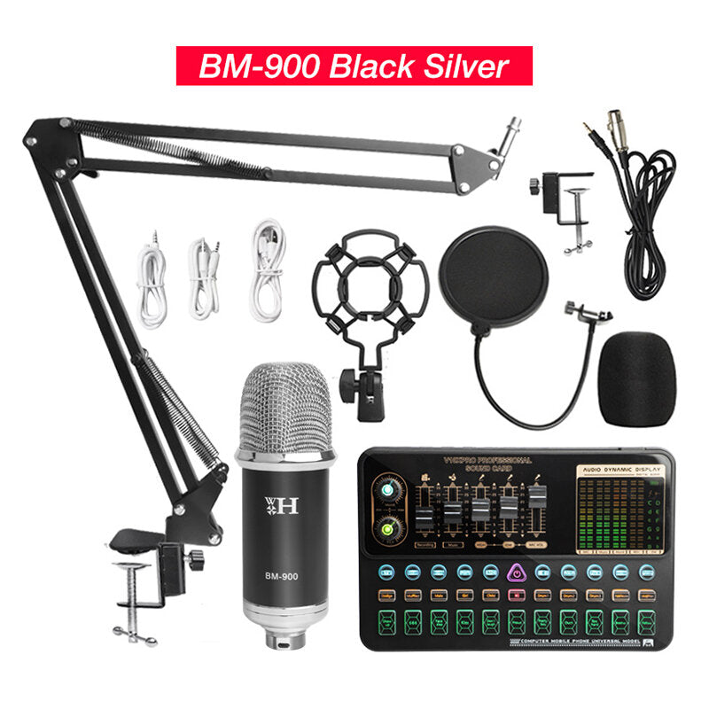 Microphone V10XPRO Professional Sound Card Recording Condenser kit with Shock Mount