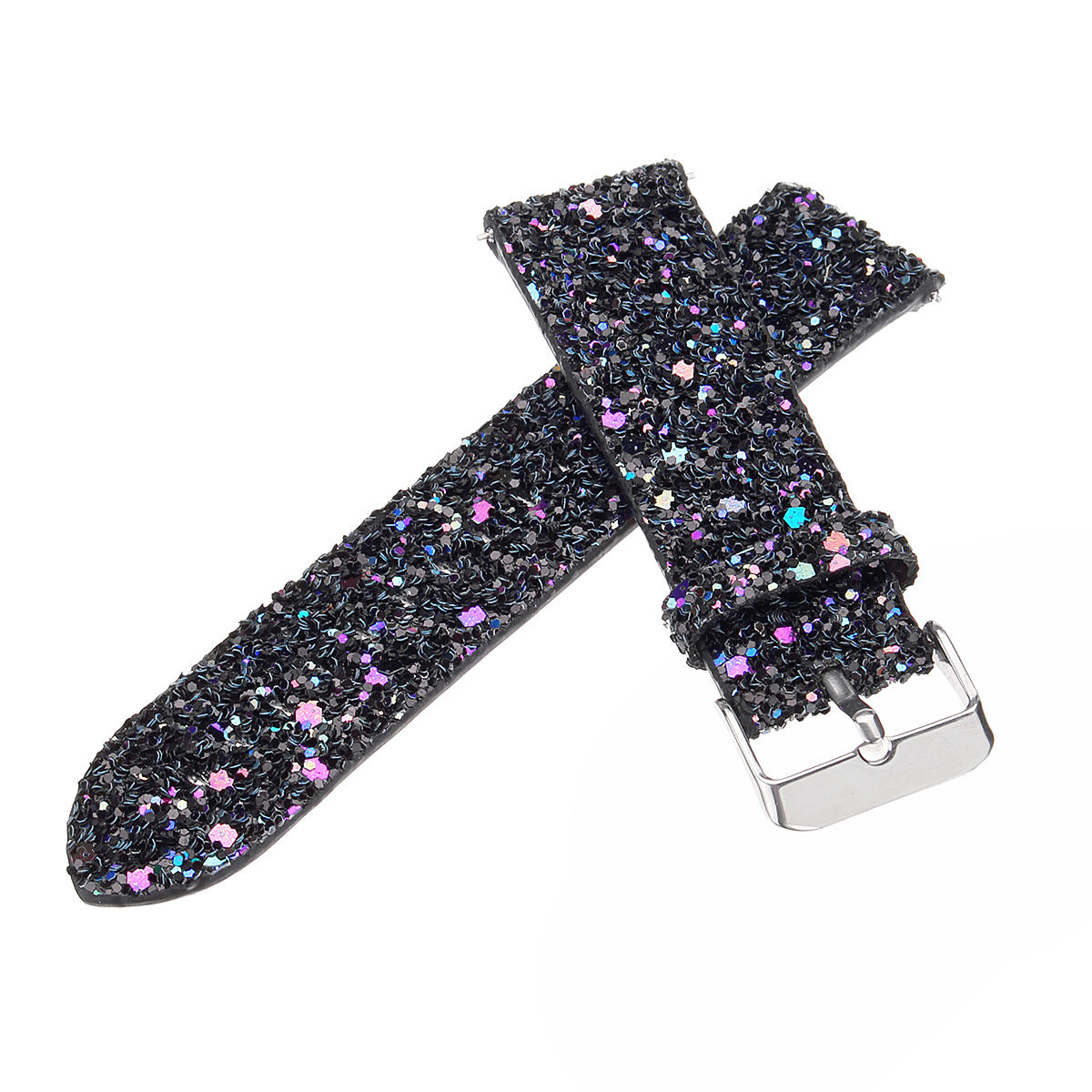 Replacement Bling Glitter Leather Wrist Strap Watch Band For Fitbit Versa