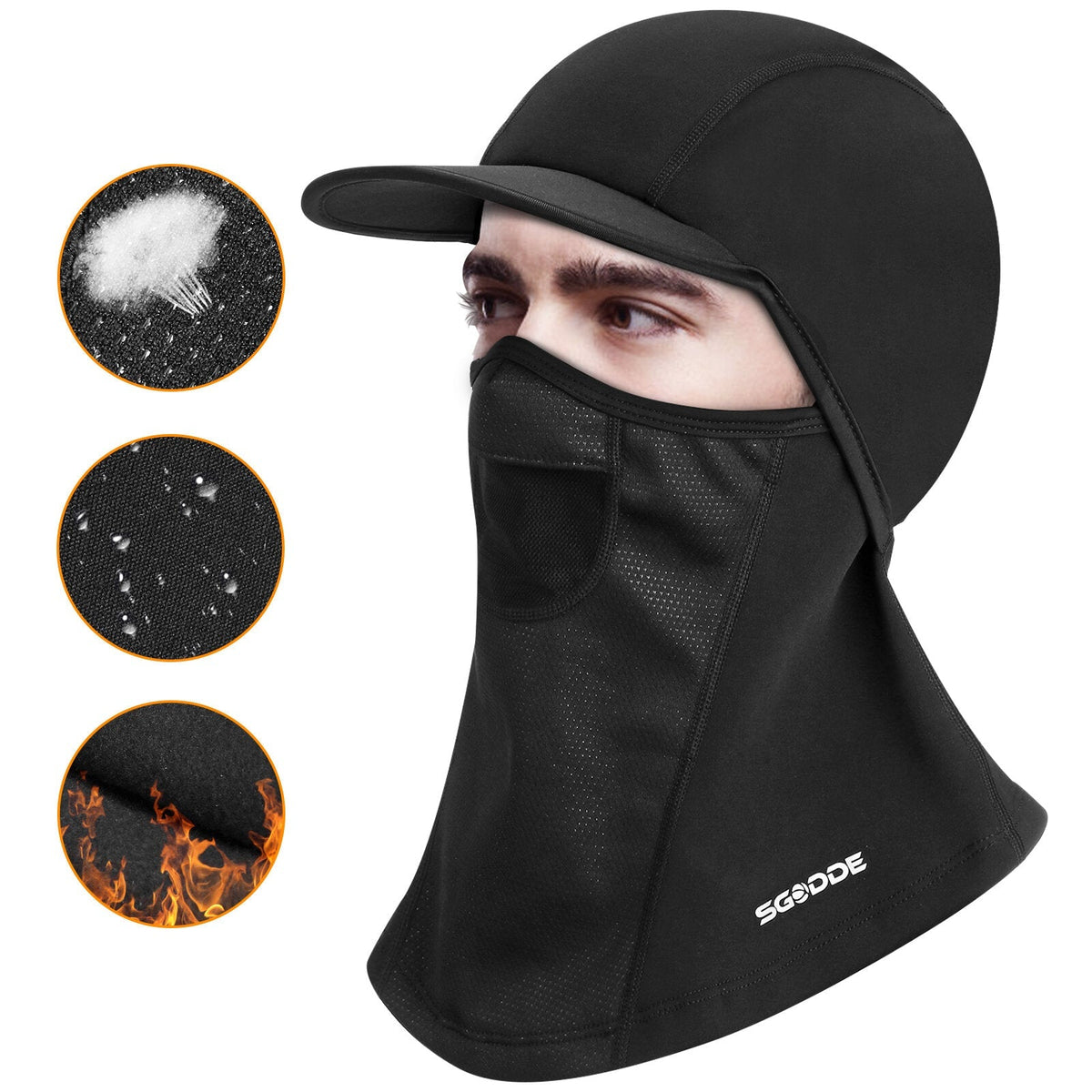 Winter Multi-functional Thermal Balaclava Face Neck Protector Windproof Hat Cycling Electric Bike Scooter Motorcycle