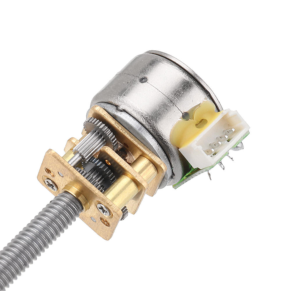 DC 5V 30RPM 15RPM 5RPM Stepper Motor Threaded Shaft Gear Motor With All-Metal Gearbox