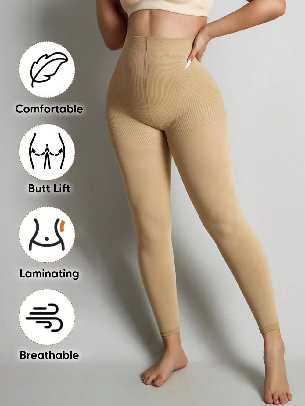 High-Performance Mesh Compression Shapewear Leggings for Sports