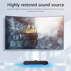 Bluetooth Soundbar Wied Wireless Speaker Stereo Bass Classical Desktop Computer Speaker for Laptop Smartphone Tablet