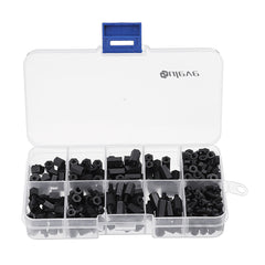 M2 M3 Nylon Screw Black Hex Screw Nut Nylon PCB Standoff Assortment Kit 600Pcs