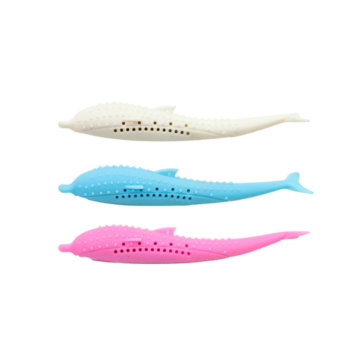 Fish Shape Cat Mint Toothbrush Pet Molar Stick Teeth Cleaning Silicone Toys Pet Toys