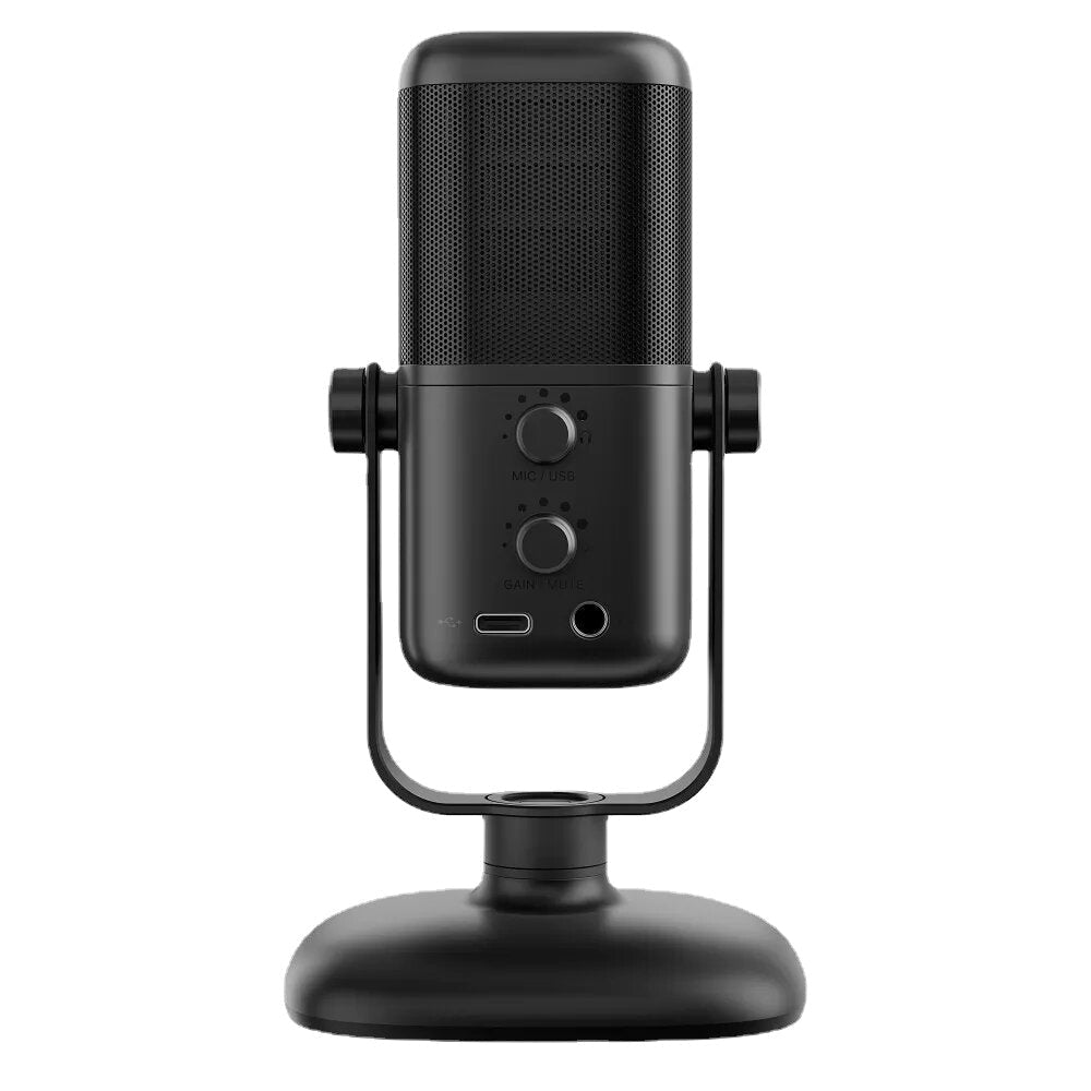 Cardioid Microphone Studio Condenser Mic Built-in Sound Card for Smartphones Laptop Tablets Games Live Broadcast Podcasts Recording