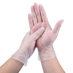 100PCS MATCC Vinyl Disposable Gloves Cleaning Protective Latex Free Gloves Examination Powder Free Food Safe PVC Glove