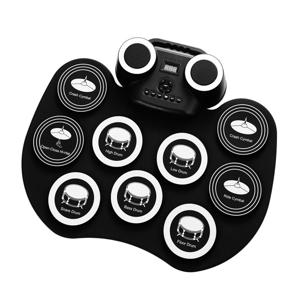 Portable Hand Roll Electronic Drum Flash Bluetooth Drum Set with Built-in Lithium Battery Speaker