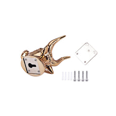 Universal 1 Set Gold Bull Metal Guitar Hanger Hook Holder Wall Mount Stand Bracket for Guitar Bass Holder