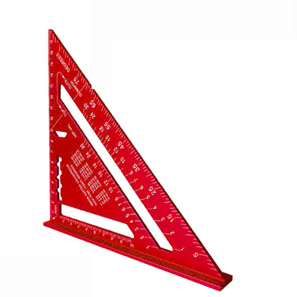 Triangle Ruler 7Inch Measurement Tool Cast Aluminium Carpenter Set Square Angle Woodworking Tools Try Square Triangular Metric/Inch