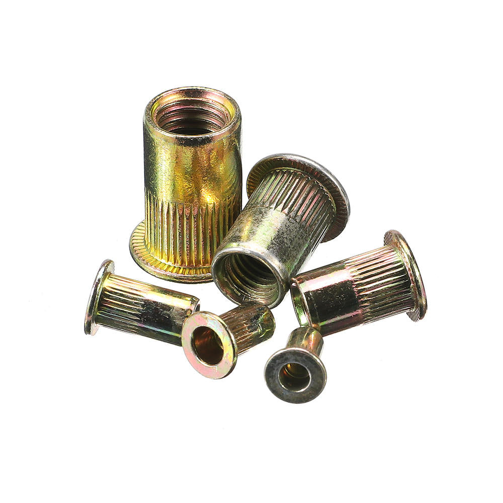 220Pcs Mixed Steel Rivet Nut Rivnuts Blindnuts Nutserts M3-M10 Nut Insert Rivet Assortment Kits