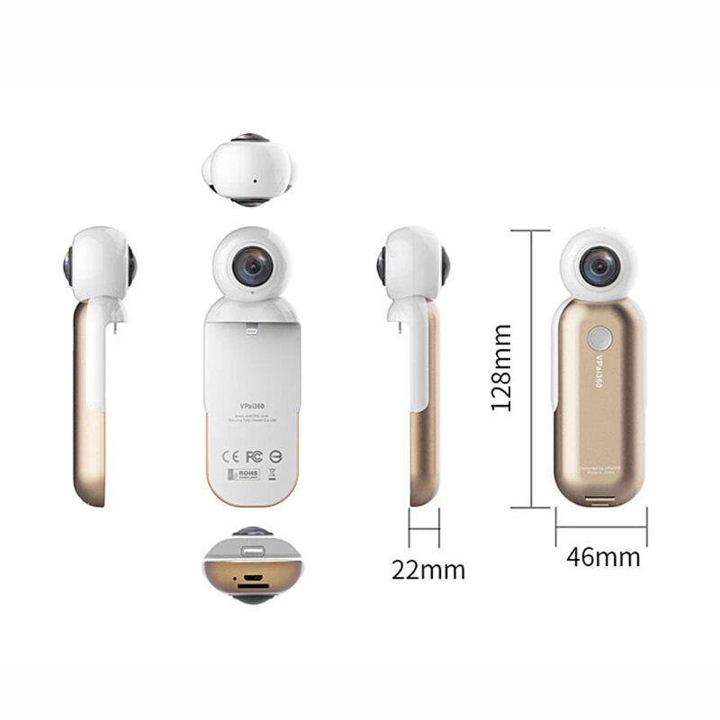 780 High Definition 720 Degree Panoramic VR Protable Video Camera For IOS System Mobile Phone