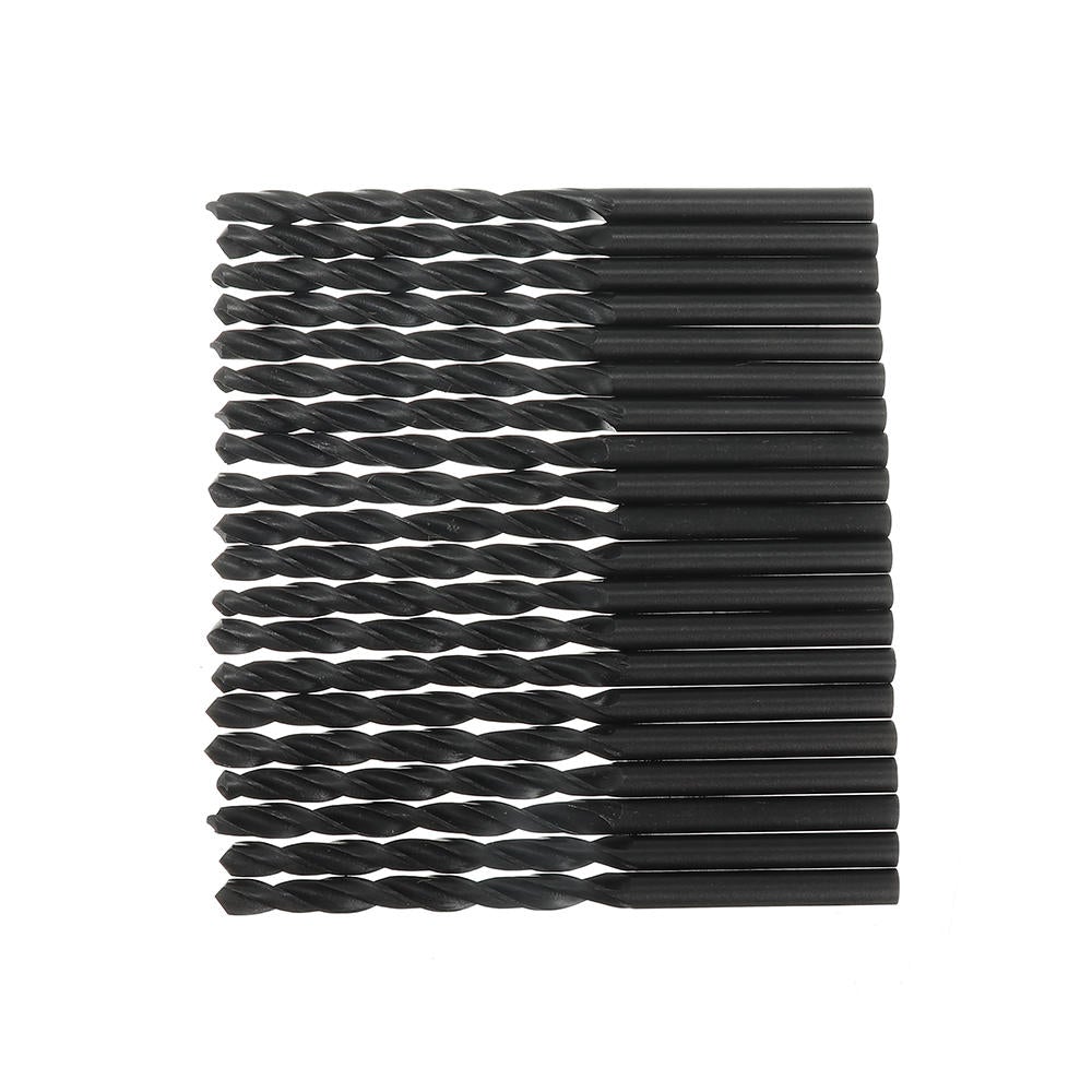 100pcs 1/2/3/4/5mm Twist Drill Bits Set HSS Straight Shank Black Coated Woodworking