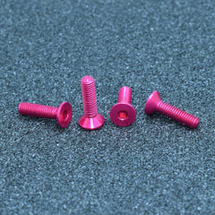 10Pcs M3x14mm Flat Countersunk Head Hex Socket Screw 7075 Aluminum Alloy Metric Bolt Screws