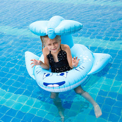 Blue Whale Childen Swimming Inflatable Ring Float Seat Chair Water Pool Toy Safer Swims Accessories