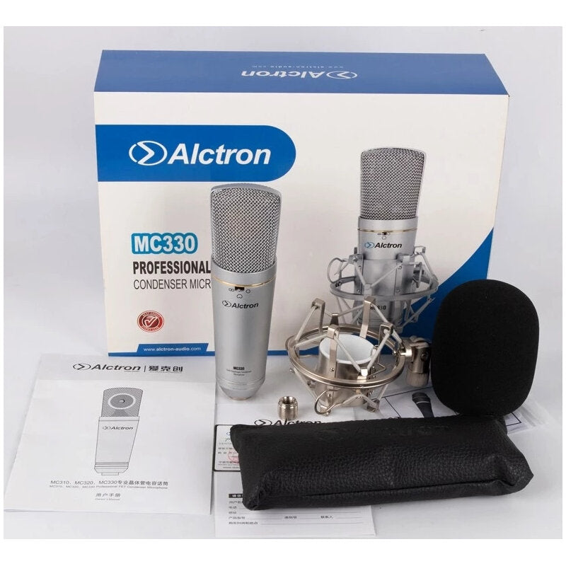 Microphone Audio Condenser Mic Professional Studio Shock Mount for Live Broadcast Singing