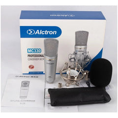 Microphone Audio Condenser Mic Professional Studio Shock Mount for Live Broadcast Singing