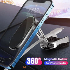 Foldable 720° Magnetic Car Phone Holder Mount for iPhone & Xiaomi