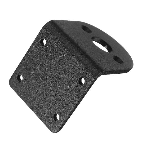 555 DC Motor Bracket Black L Shape Alloy Fixed Support Mounting Bracket