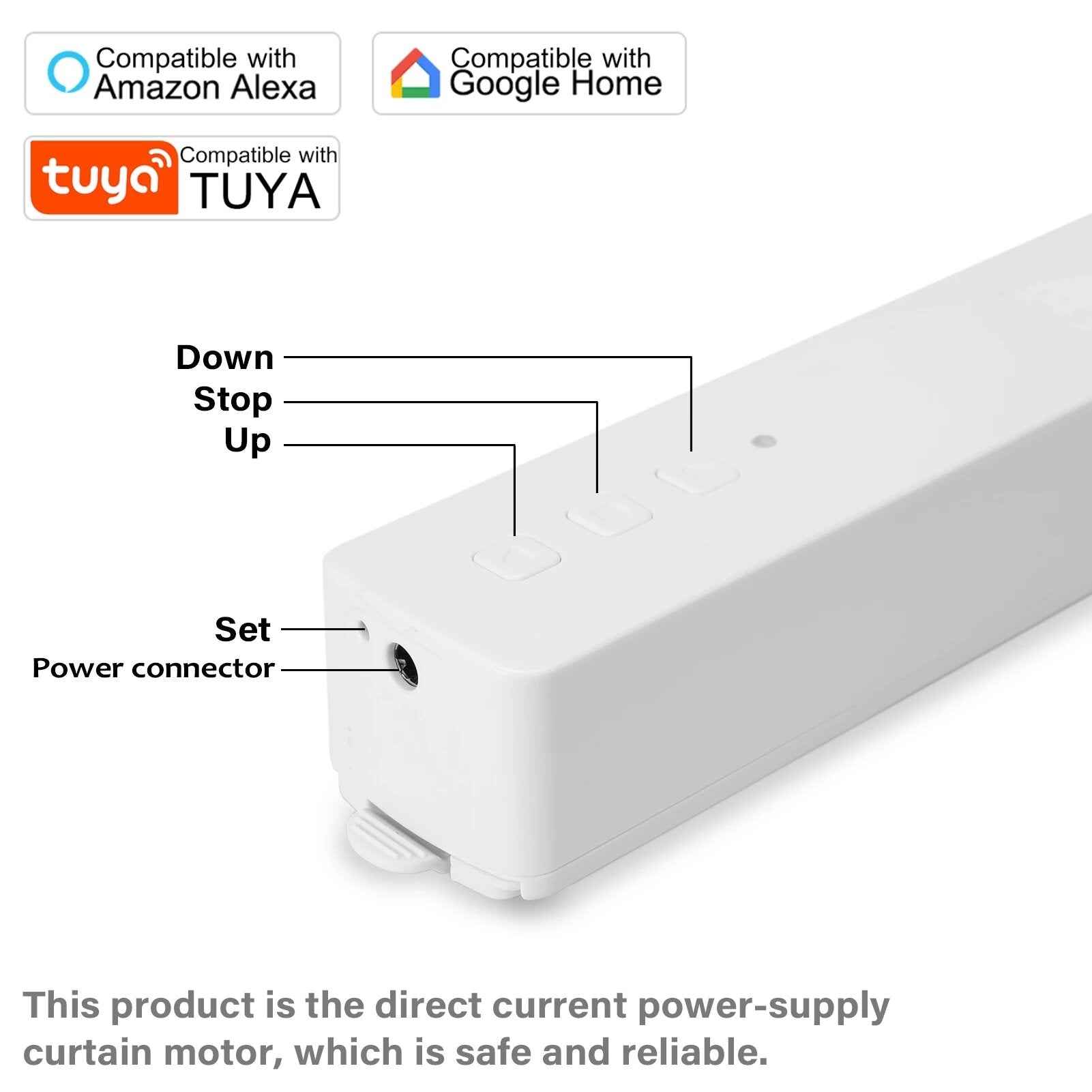 Wifi Smart Bead Curtain Motor Electric Roller Blind Manual Control Voice Control Work with Tuya Smart Life APP Support Google Home Alexa