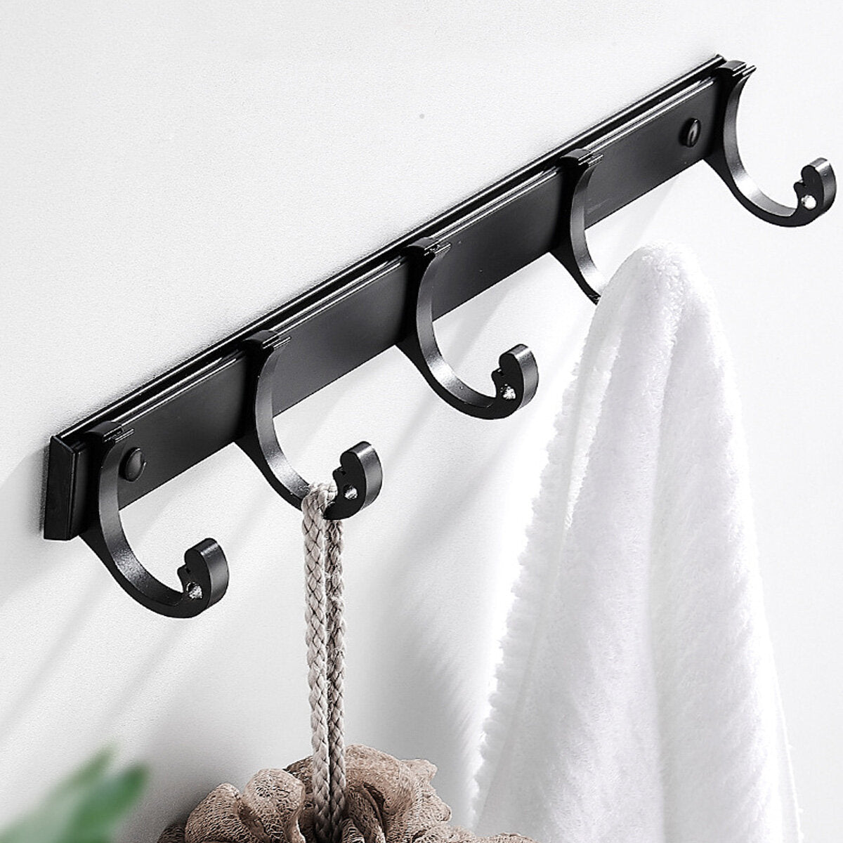 Punch-free Wall Hanging Hook Metal Row Hook Sticky Hook Space Aluminum Clothes Coat Hook