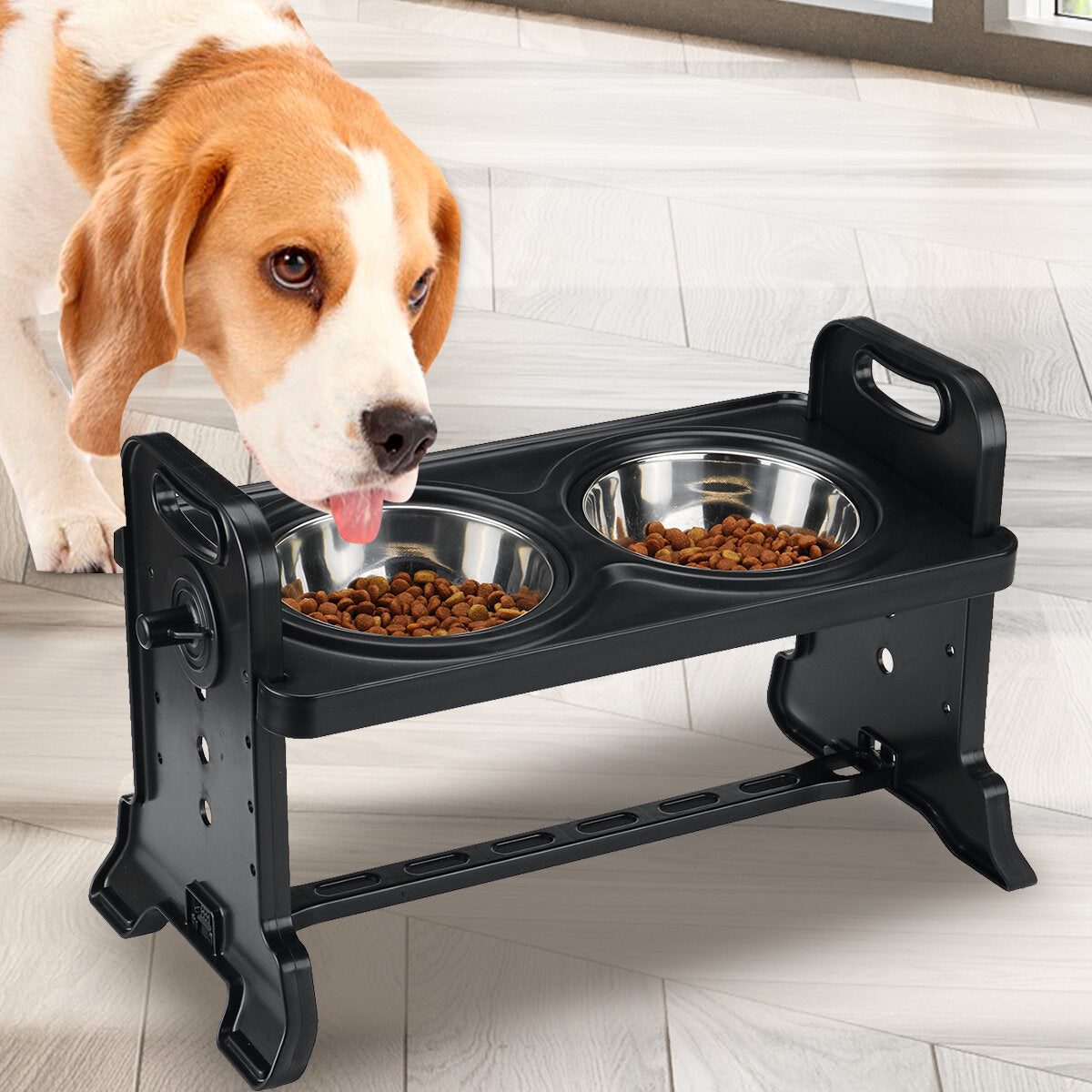 Dog Bowl Raised Elevated Double Dog Feeder for Food and Water Pet Supplies Cat Drinking Dishes