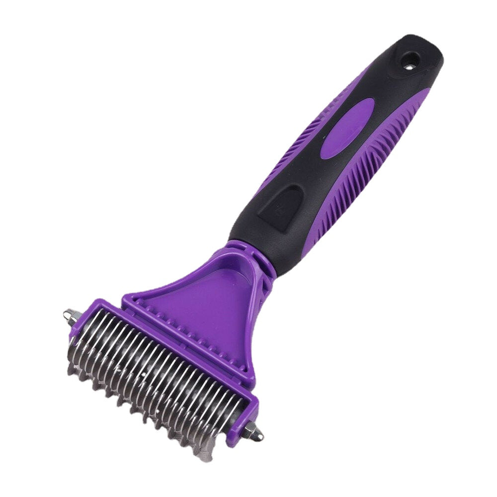 3 in 1 Dual Sided Dog Cat Hair Fur Shedding Trimmer Stainless Steel Grooming Dematting Rake Comb Brush