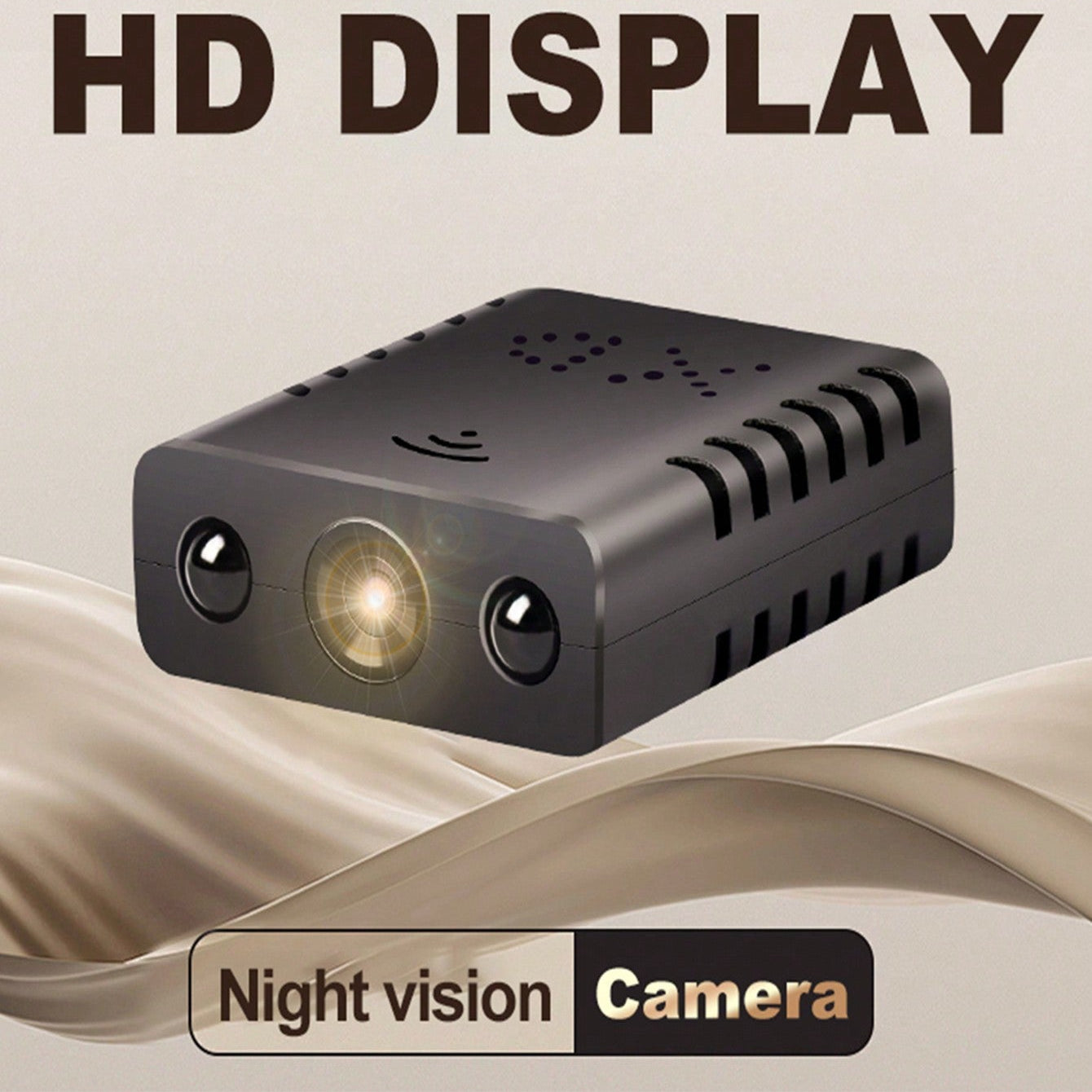 Mini HD Wireless Camera with Infrared Night Vision, Remote Home Monitoring, Loop Recording