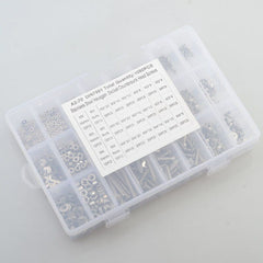 1080pcs M2 M3 M4 Stainless Steel Countersunk Flat Head Hex Socket Screw Nut Bolts Washers Assortment Kit
