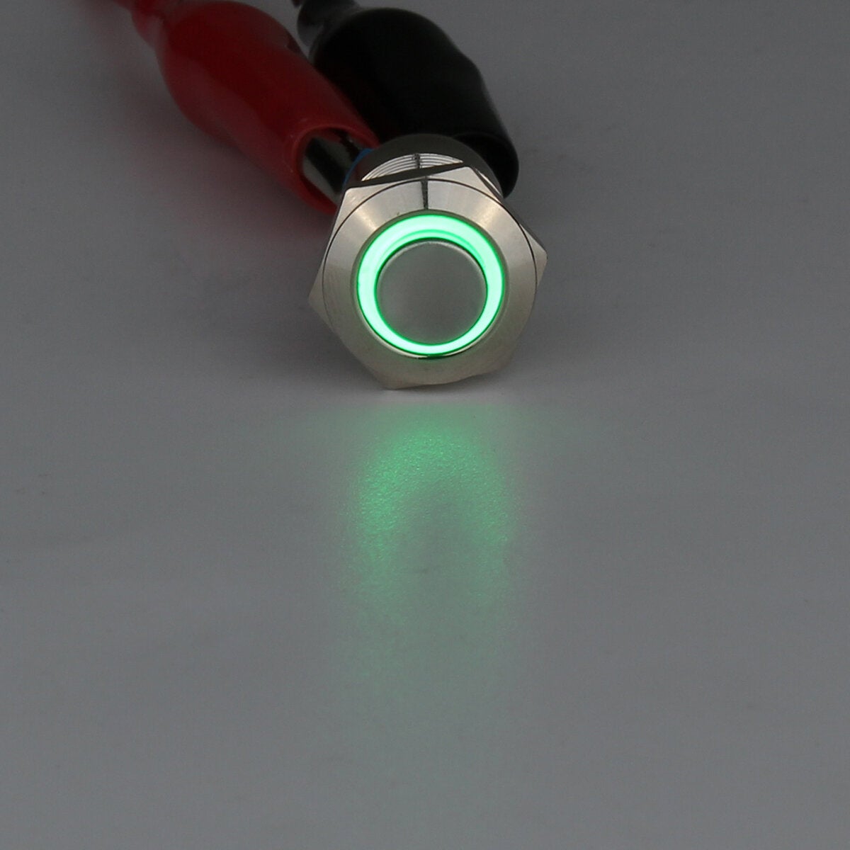 10pcs 12mm Green LED Metal Push Button Latching Switch 4Pin Waterproof Push Button Switch