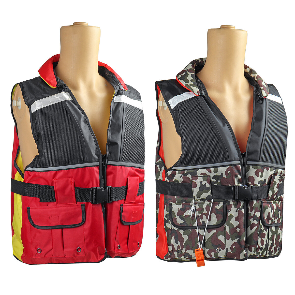 Adjustable Life Jacket Swimming Equipment Boat Drifting Fishing Buoyancy Vest Portable Swimming Vest