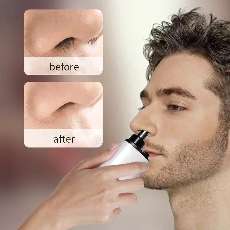 Electric Nose Hair Trimmer Shaver for Men & Women - Facial Hair Scissors & Cleaner