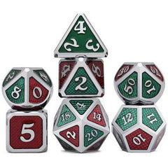 Polyhedral Dices Metal Dice Set Role Playing Dragon Table Game With Cloth Bag Bar Party Game Dice