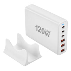 120W GaN 6-Port USB PD Charger, Fast Charging Station for iPhone, Hui, Samsung