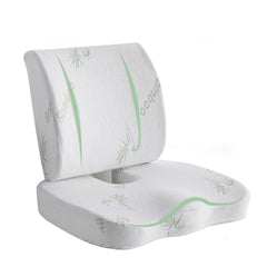 Back Cushion Hip Cushion Set Memory Foam Lumbar Back Support Waist Protection Home Office Chair Car Seat Pad Pain Stress Relief Pillow Mat