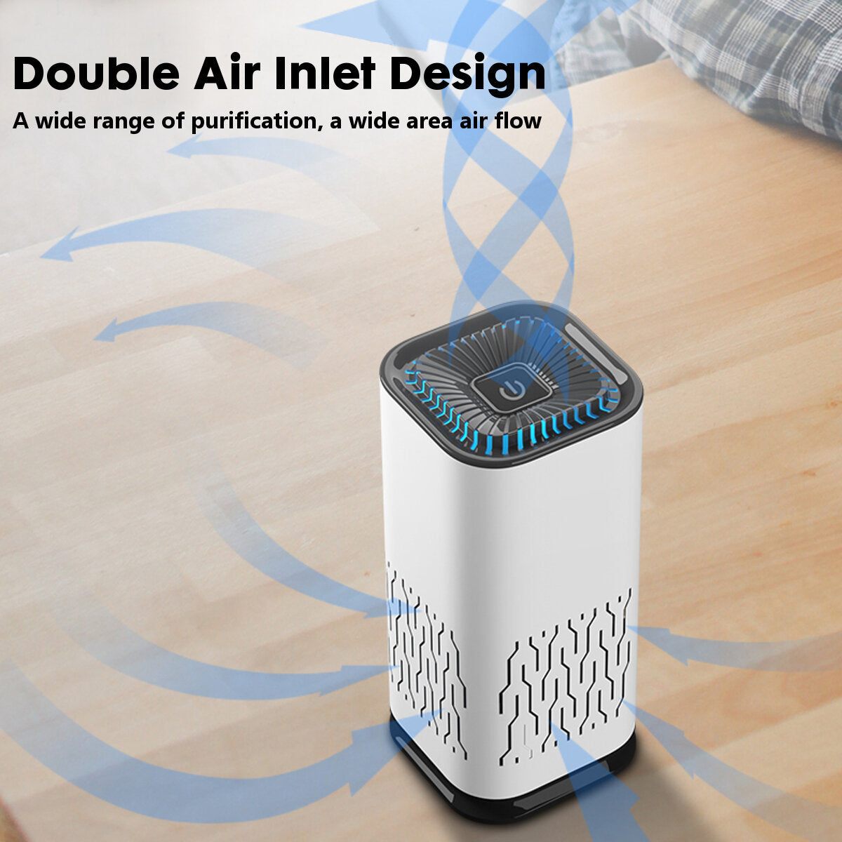 Mini Air Purifier With 7-Color Light USB Smart Home Car Fresh Oxygen Ionizer Smoke Cleaner