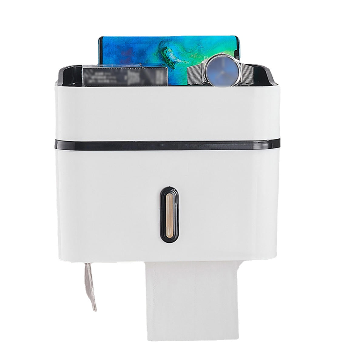 Bathroom Tissue Hand Paper Dispenser Holder Wall Mounted Tissue Box Not Drill
