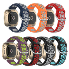 Dual Color Silicone Watch Band for Fitbit Versa 3 Sense Smart Watch