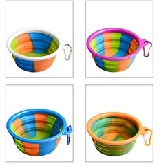 Camouflage Silicone Bowl Collapsible Portable Out Pet Bowl Cat And Dog Universal