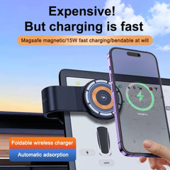 MagSafe Car Mount Charger 15W Wireless Magnetic Phone Holder for iPhone