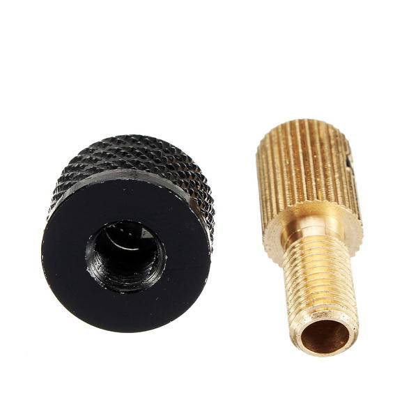 0.3-3.4mm Black Drill Bit Chuck Adapter Three-Jaw Drill Chuck Brass Base with Silver Wrench