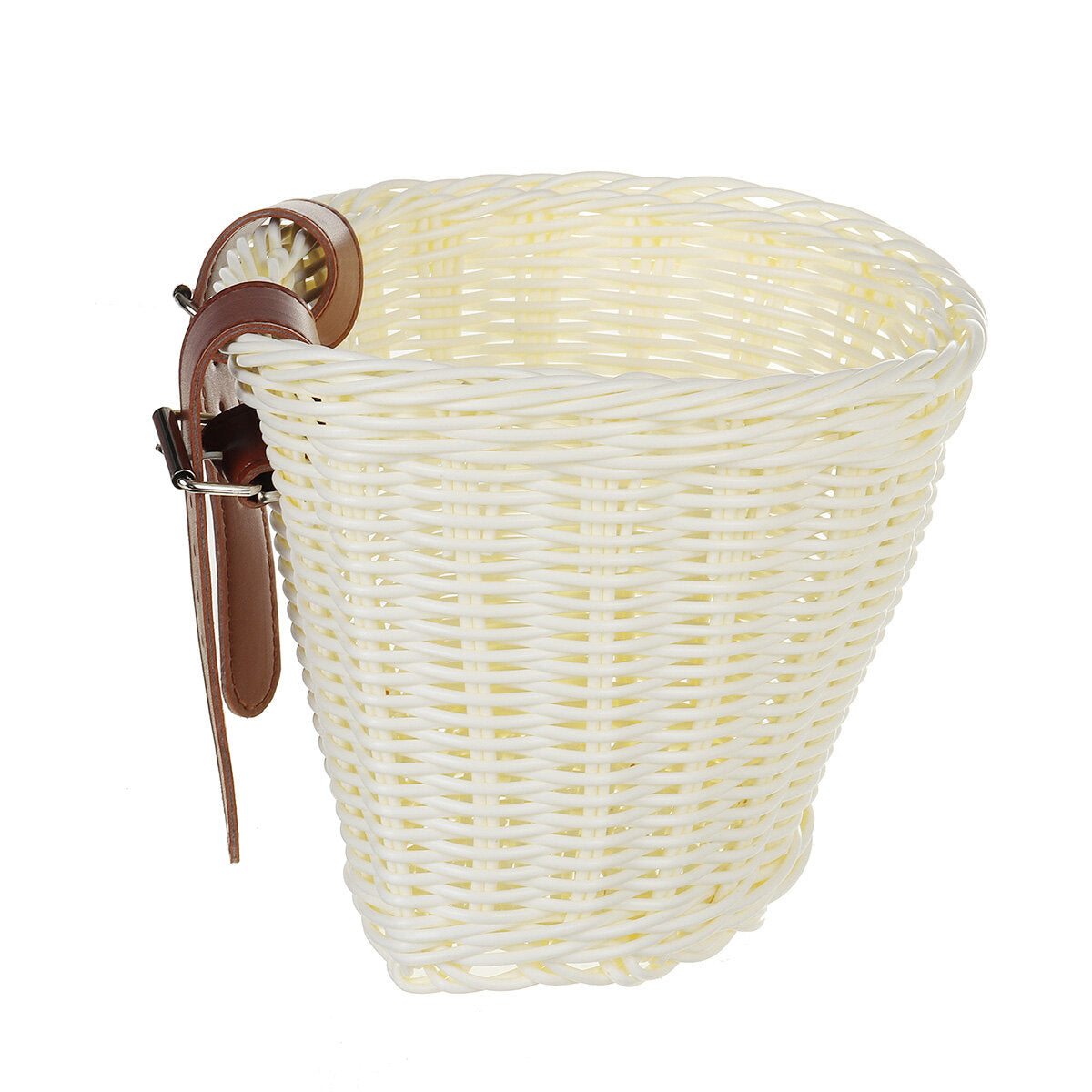 Kids Children's Rattan Bicycle Bike Front Basket Leather Strap Shopping Storage Case Kids Bike DIY Accessories