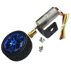 6V 210RPM Encoder Motor DC Gear Motor with Mounting Bracket and Wheel